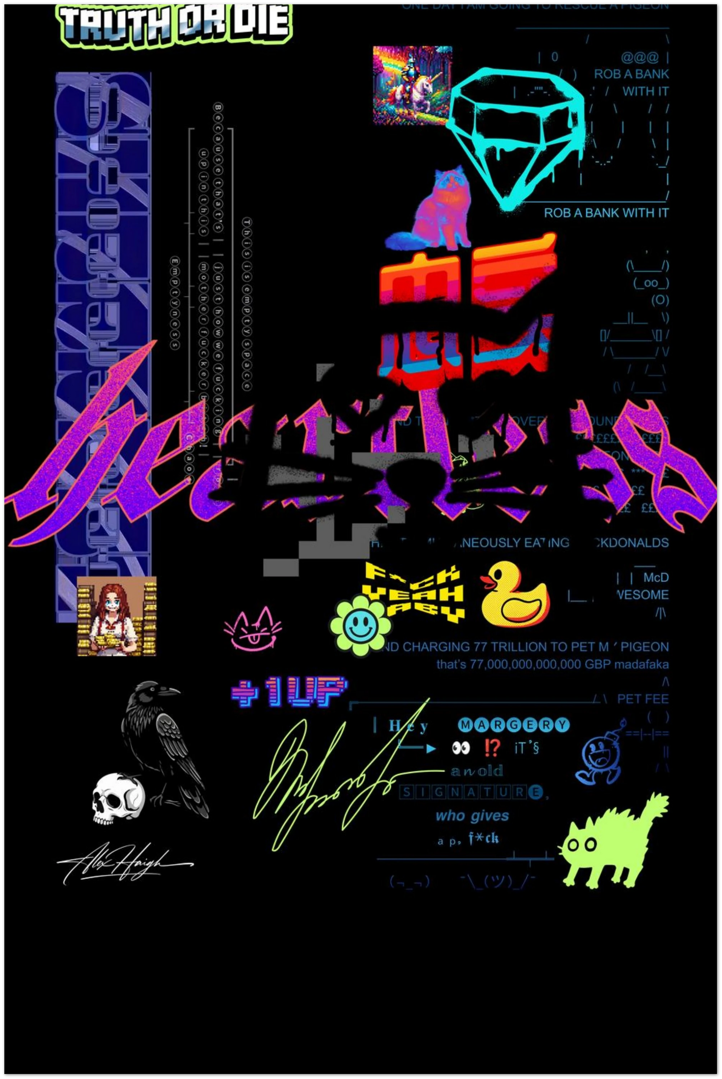 WHY IS 理由の断片 J-0PU ART PRINT (60x90 cm / "24x36″)