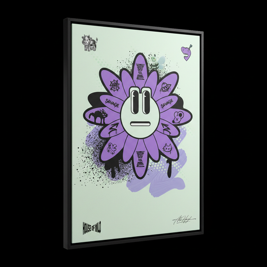 SAVAGE SIGNAL 無感情ブルーム CANVAS OBJECT (FRAMED CANVAS)
