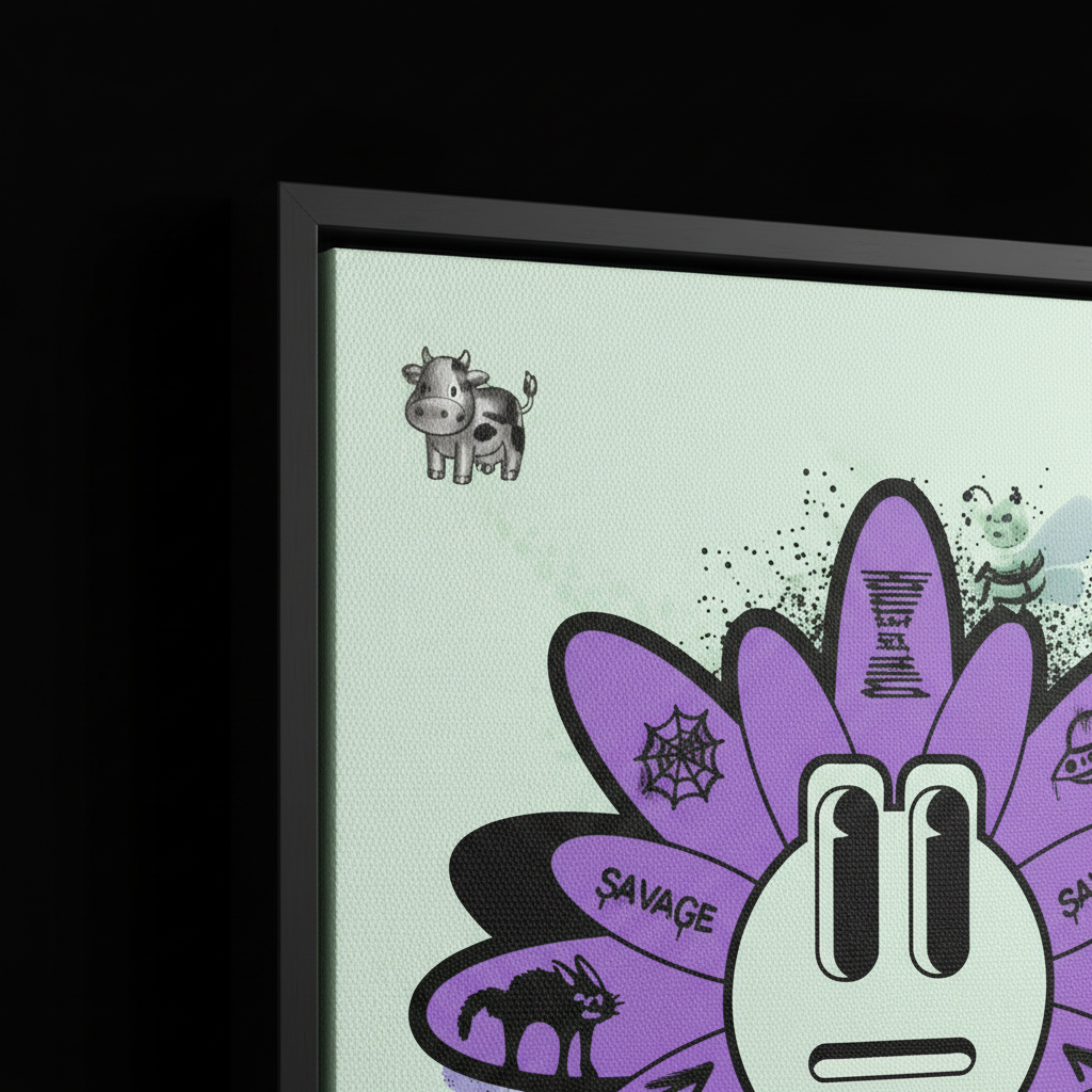 SAVAGE SIGNAL 無感情ブルーム CANVAS OBJECT (FRAMED CANVAS)