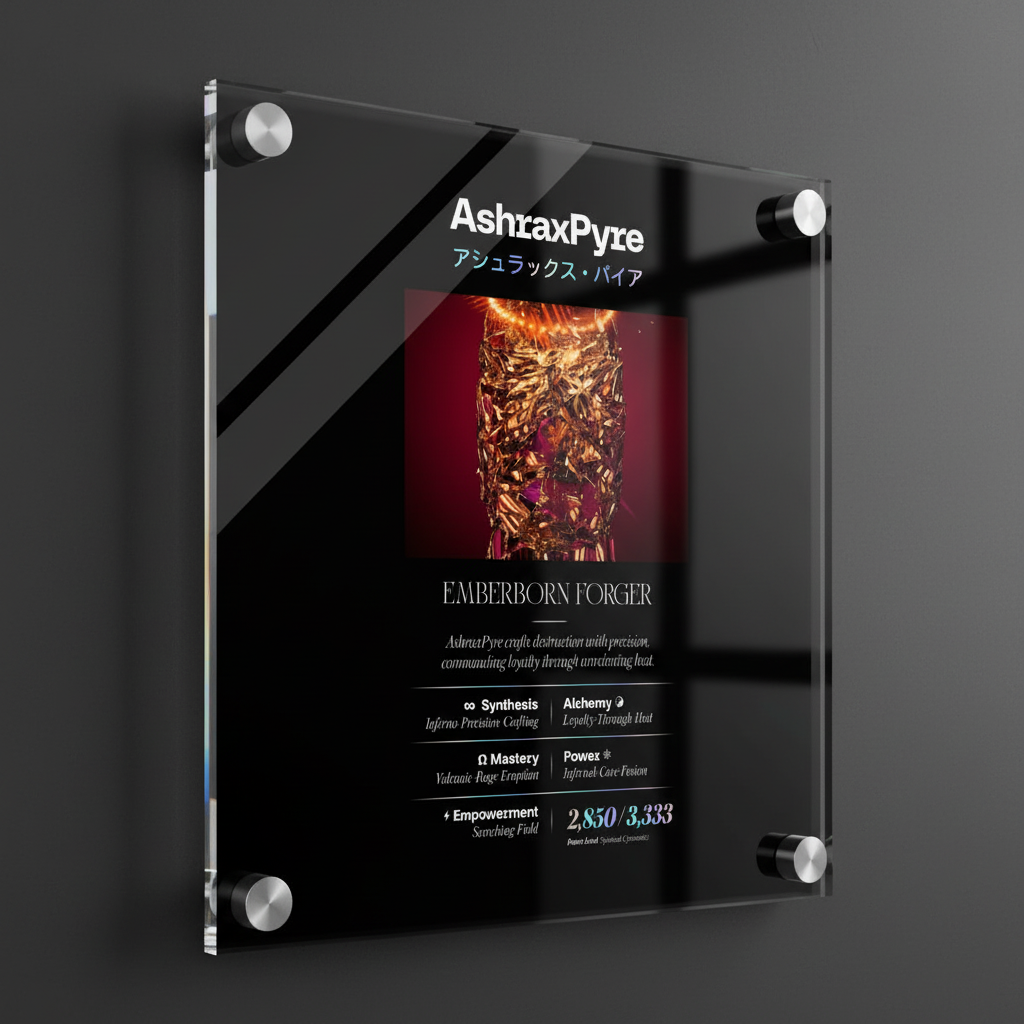 ASHRAX PYRE アシュラックス・パイア LIGHTMAGIC® INTERIOR ART (ACRYLIC WALL OBJECT)