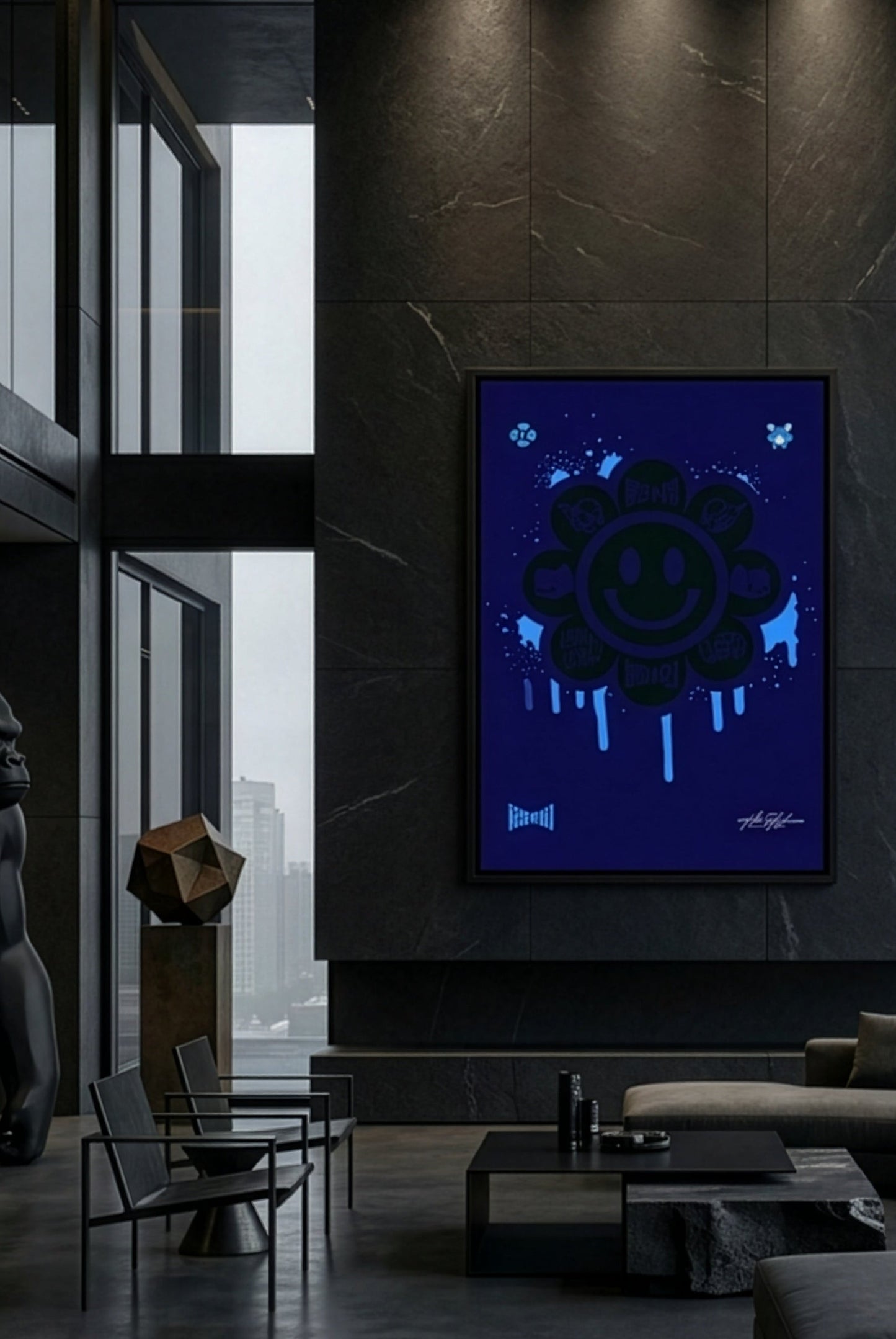OBSIDIAN BLOOM キャンバス エディション ART PRINT (60x90 cm / "24x36″)