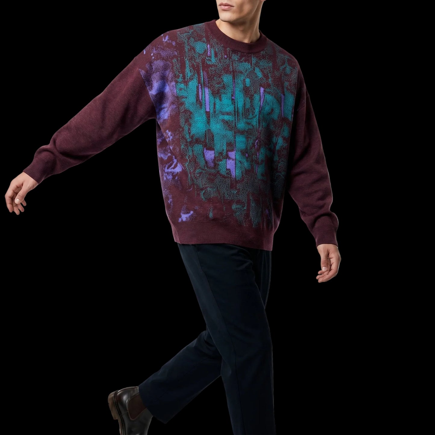 GLITCH KNIT 不具合 (UNISEX) SWEATSHIRT