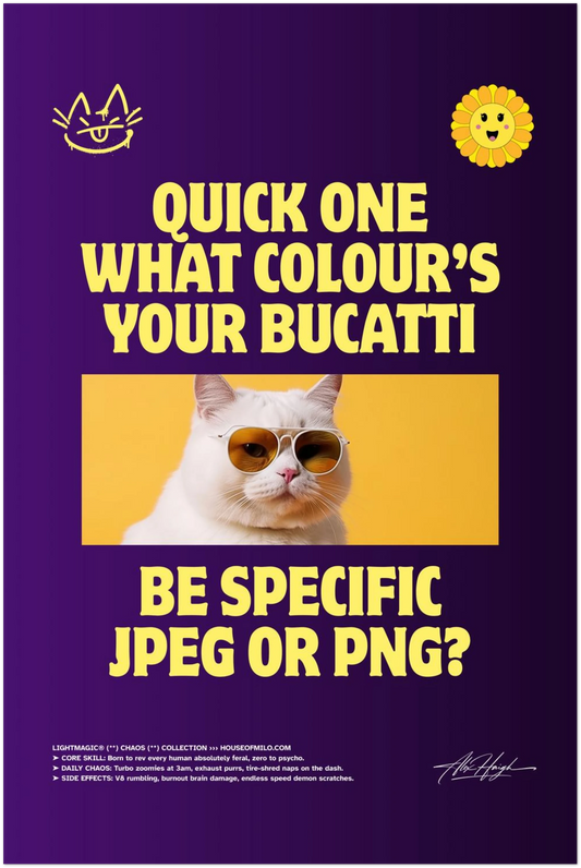BUCATTI STATUS / ブガッティ・ステータス ART PRINT (60x90 cm / "24x36″)