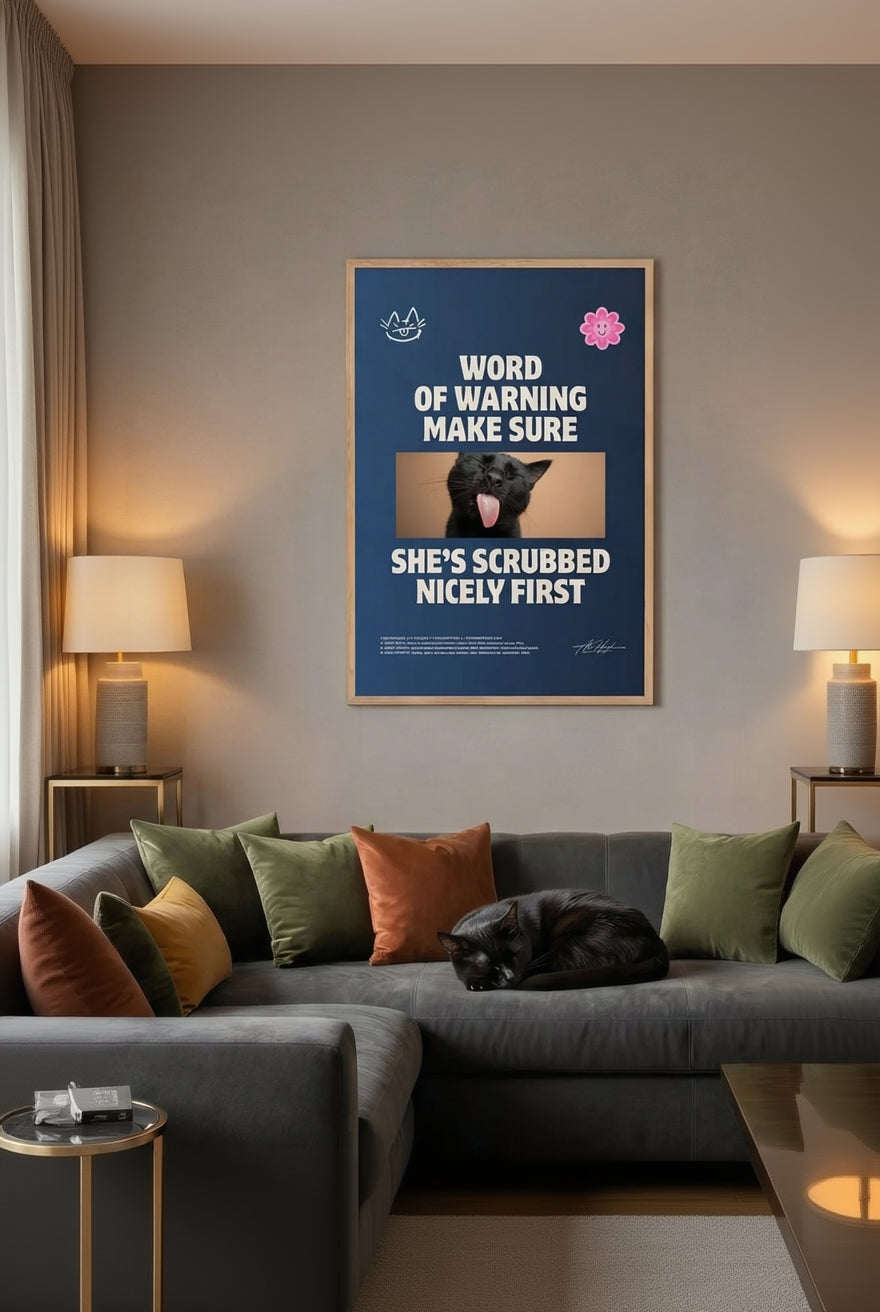 SCRUBBED NICELY 清潔第 ART PRINT (60x90 cm / "24x36″)