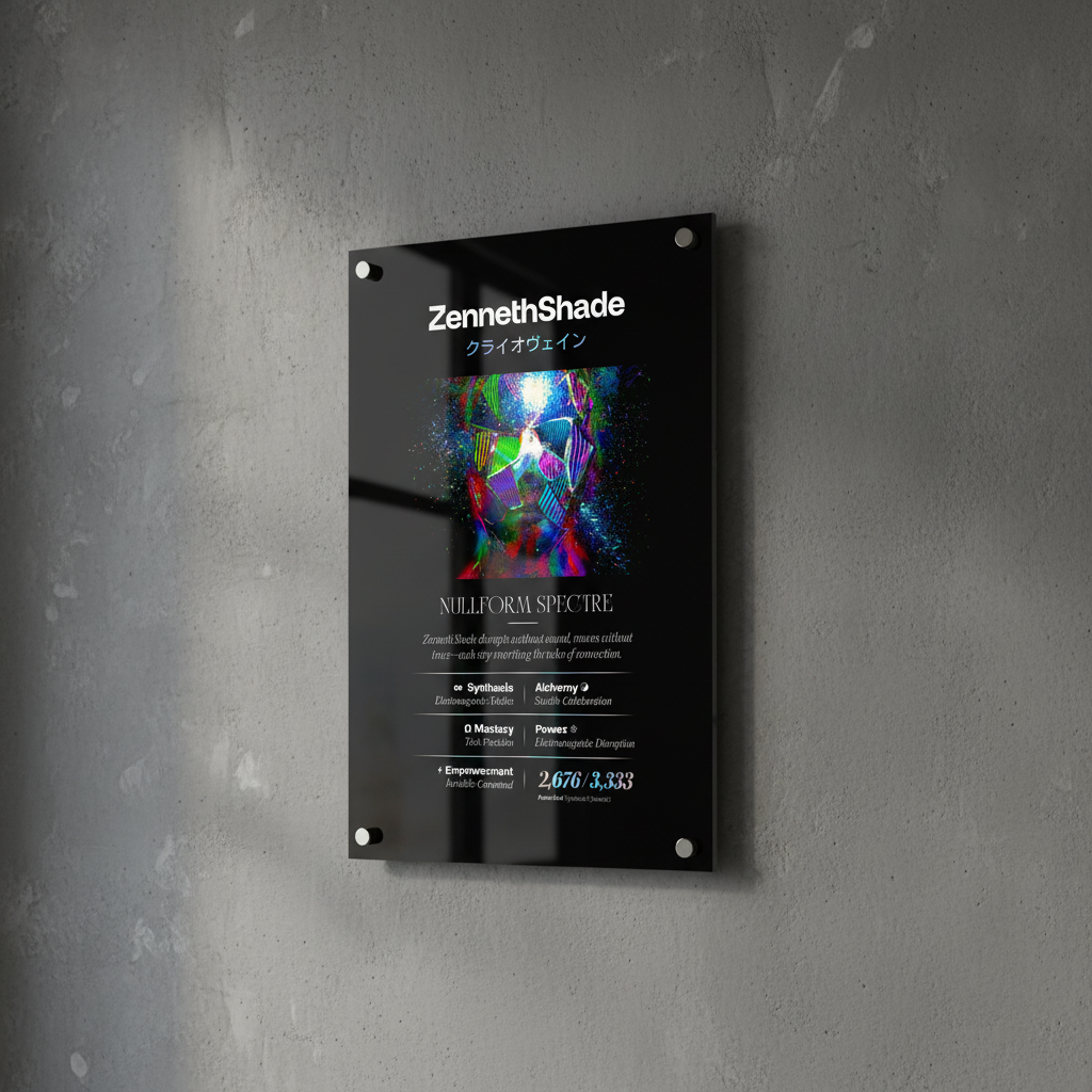 ZENNETH SHADE クライオウェイン LIGHTMAGIC® INTERIOR ART (ACRYLIC WALL OBJECT)