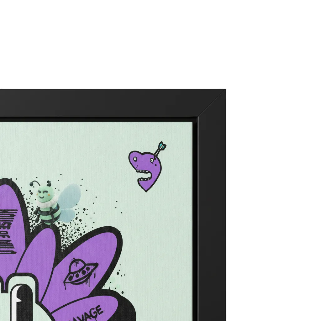 SAVAGE SIGNAL 無感情ブルーム CANVAS OBJECT (FRAMED CANVAS)
