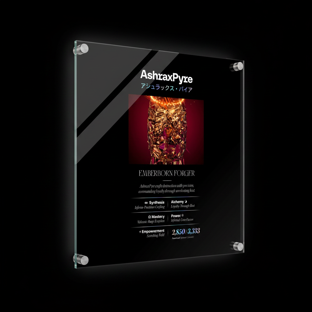 ASHRAX PYRE アシュラックス・パイア LIGHTMAGIC® INTERIOR ART (ACRYLIC WALL OBJECT)