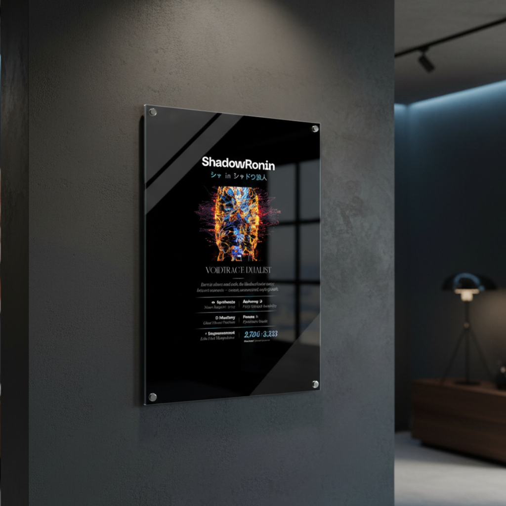 SHADOW RONIN シャ in シャドウ浪人 LIGHTMAGIC® INTERIOR ART (ACRYLIC WALL OBJECT)
