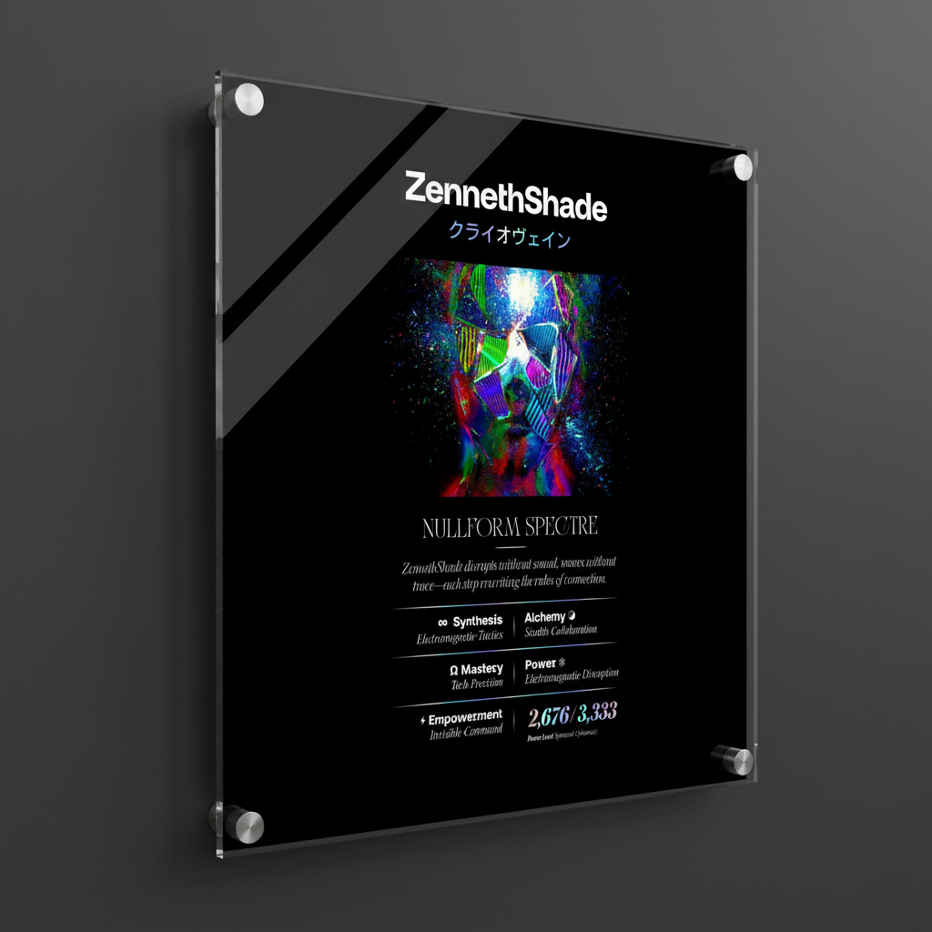 ZENNETH SHADE クライオウェイン LIGHTMAGIC® INTERIOR ART (ACRYLIC WALL OBJECT)