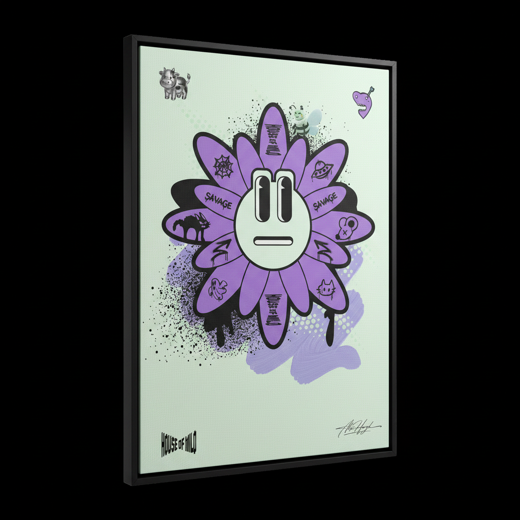 SAVAGE SIGNAL 無感情ブルーム CANVAS OBJECT (FRAMED CANVAS)