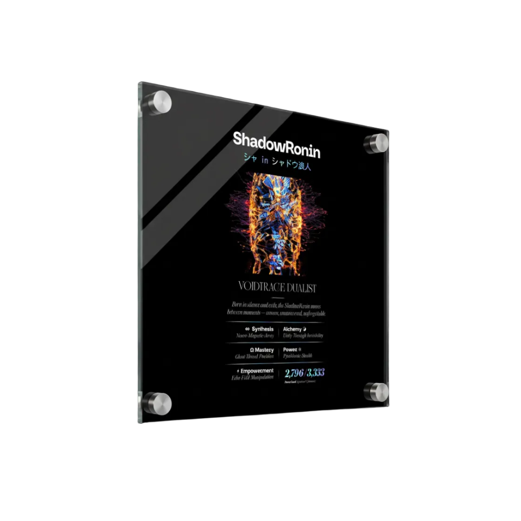 SHADOW RONIN シャ in シャドウ浪人 LIGHTMAGIC® INTERIOR ART (ACRYLIC WALL OBJECT)