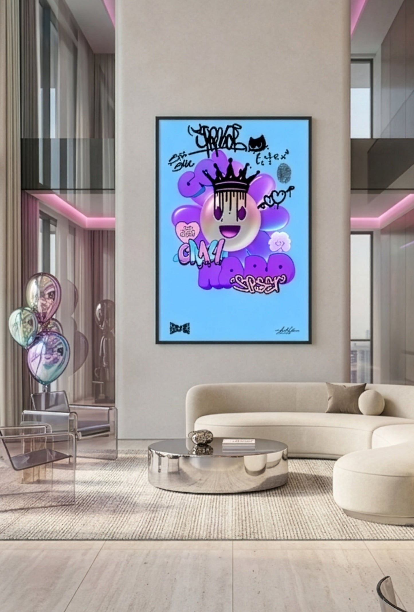 CHAOS BLOOM キャンバス エディション ART PRINT (60x90 cm / "24x36″)